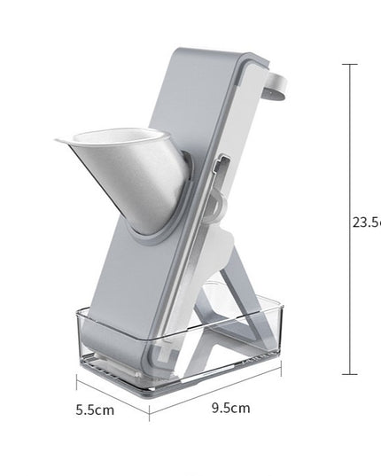 Feliator de Legume Multifunctional, Taieturi Diferite, Razatoare pentru Bucatarie, Taietor de Cartofi, Presa Manuala, Pliabila, Extensibila, PP PET