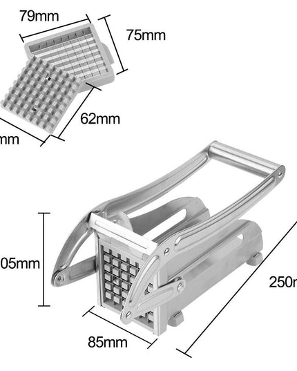 Feliator manual pentru cartofi pai si legume, din inox, cu 2 dimensiuni de feliere