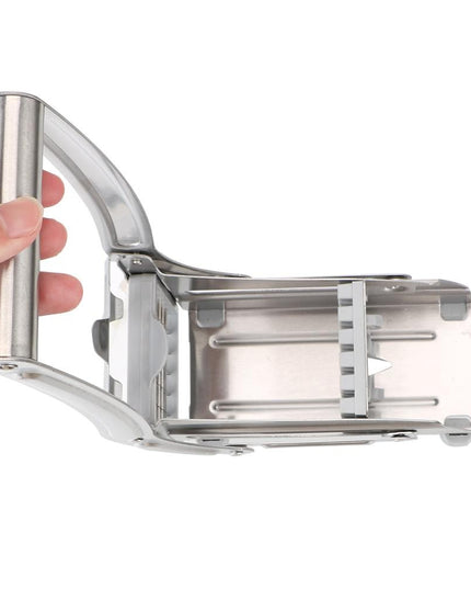 Feliator manual pentru cartofi pai si legume, din inox, cu 2 dimensiuni de feliere