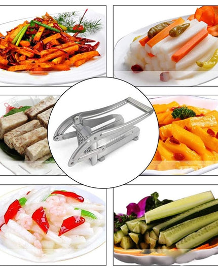 Feliator manual pentru cartofi pai si legume, din inox, cu 2 dimensiuni de feliere