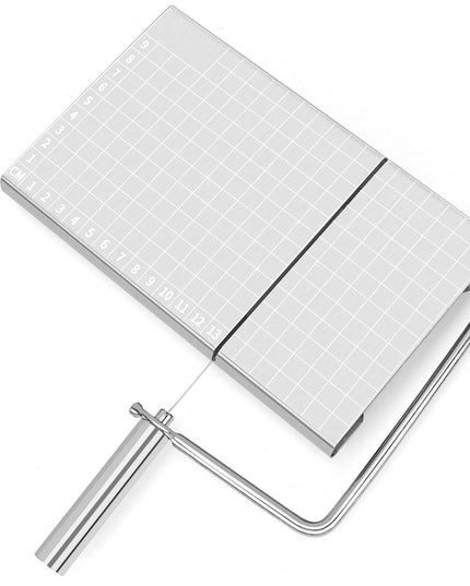 Feliator manual pentru cascaval, salam, prajituri, unt, din otel inoxidabil, usor de curatat si utilizat, 5 lame de schimb incluse, picioare antiderapante