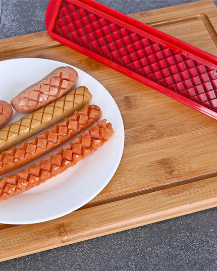 Feliator manual pentru hot-dog crestare carnati si hot-dog, manual, potrivit pentru gratar,din inox si ABS