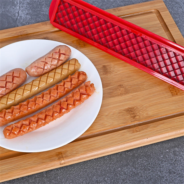 Feliator manual pentru hot-dog crestare carnati si hot-dog, manual, potrivit pentru gratar,din inox si ABS