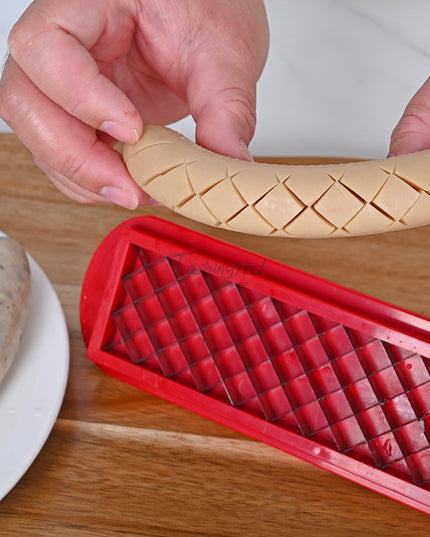 Feliator manual pentru hot-dog crestare carnati si hot-dog, manual, potrivit pentru gratar,din inox si ABS