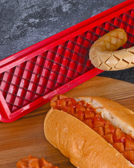 Feliator manual pentru hot-dog crestare carnati si hot-dog, manual, potrivit pentru gratar,din inox si ABS
