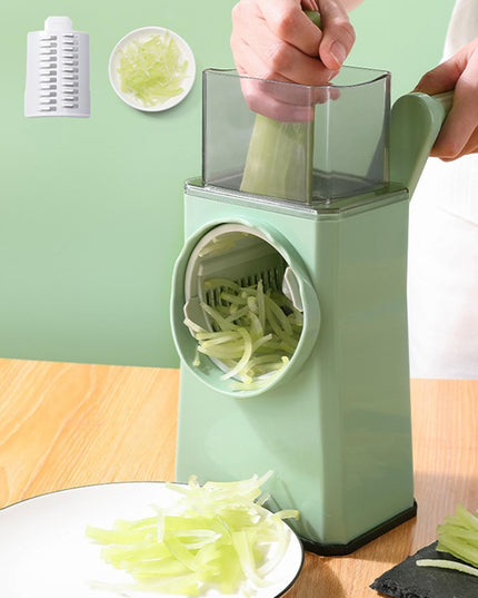 Feliator manual pentru legume 3 lame din otel inxodabil, 3 tipuri de feliere, material carcasa ABS, latime maxima feliere , baza de tip ventuza, usor si sigur de utilizat