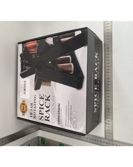 Suport Pentru Condimente Rotativ, Multifunctional, Pivotant 360°, Portabil, Usor de Montat, , ABS/Sticla