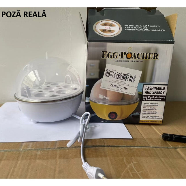 Fierbator de Oua Electric, Flipppy, Capacitate 7 oua, Aparat de fiert oua, 220V, Oprire Automata, 3 Moduri de Fiert Oua,Culoare