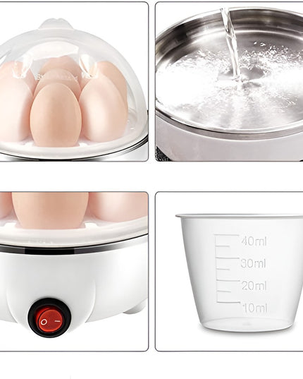 Fierbator de Oua Electric, Flipppy, Capacitate 7 oua, Aparat de fiert oua, 220V, Oprire Automata, 3 Moduri de Fiert Oua,Culoare