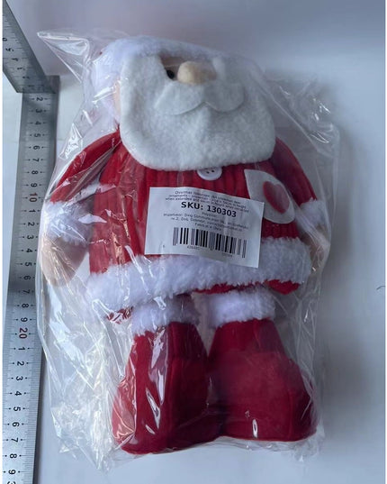 Figurina Decorativa, Pentru Craciun, Mos Craciun, Picioare Telescopice, Inaltime Reglabila 44- , Caciula cu Inimioare