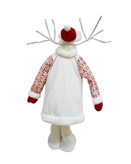 Figurina Decorativa, Pentru Craciun, Ren, Picioare Telescopice, Inaltime Reglabila 42 - , cu Haina