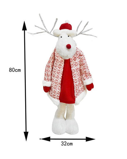 Figurina Decorativa, Pentru Craciun, Ren, Picioare Telescopice, Inaltime Reglabila 42 - , cu Haina