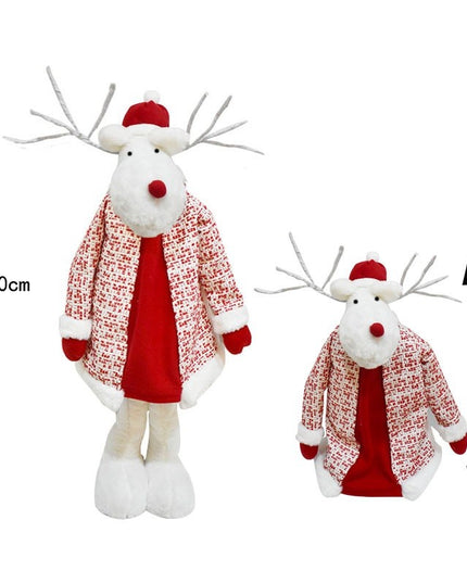Figurina Decorativa, Pentru Craciun, Ren, Picioare Telescopice, Inaltime Reglabila 42 - , cu Haina