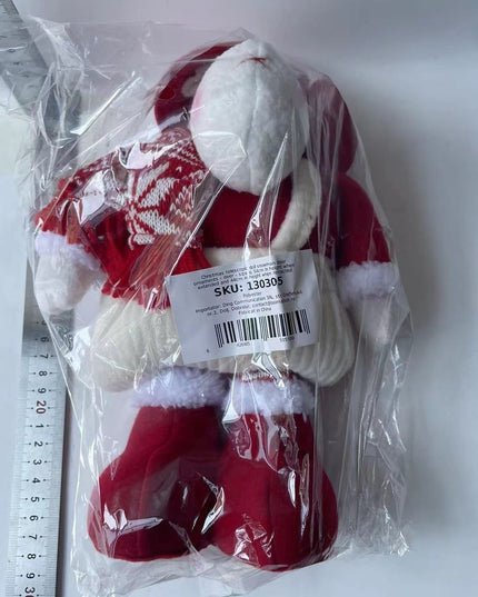 Figurina Decorativa, Pentru Craciun, Ren, Picioare Telescopice, Inaltime Reglabila 44- , Caciula cu Inimioare