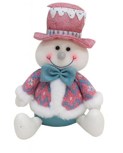 Figurina de Craciun Om de Zapada cu Palarie, Figurina Decorativa Om de Zapada pentru Sarbatorile de Iarna