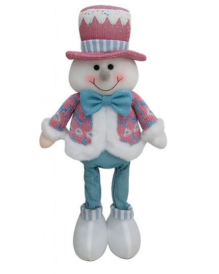 Figurina de Craciun Om de Zapada cu Palarie, Figurina Decorativa Om de Zapada pentru Sarbatorile de Iarna