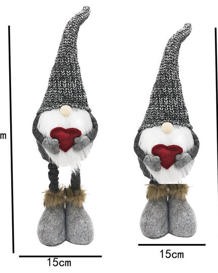 Figurina Decorativa, Pentru Craciun, Spiridus, Omul Padurii Indragostit, Picioare Telescopice, Inaltime reglabila 42 -