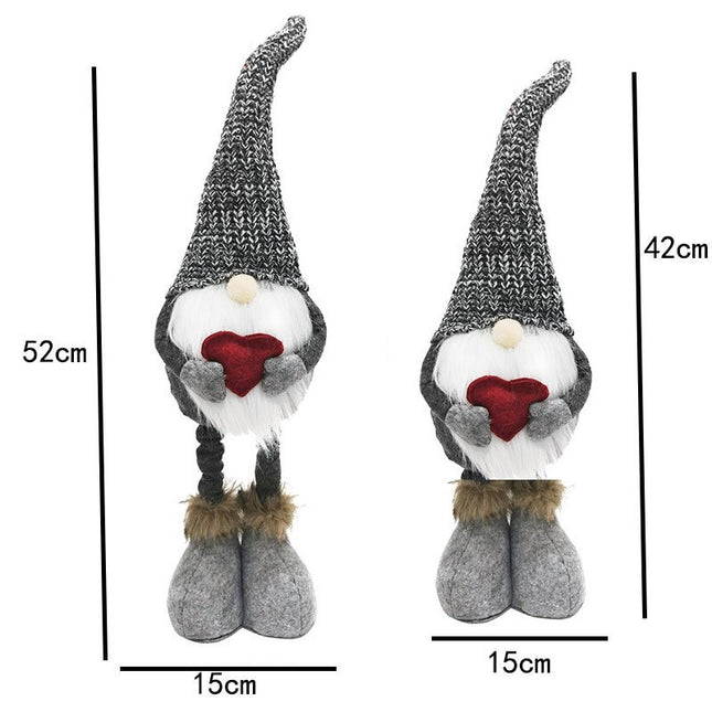 Figurina Decorativa, Pentru Craciun, Spiridus, Omul Padurii Indragostit, Picioare Telescopice, Inaltime reglabila 42 -