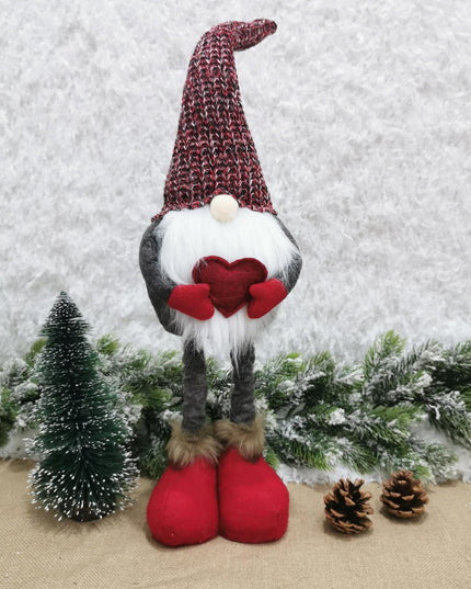 Figurina Decorativa, Pentru Craciun, Spiridus, Omul Padurii Indragostit, Picioare Telescopice, Inaltime reglabila 42 -