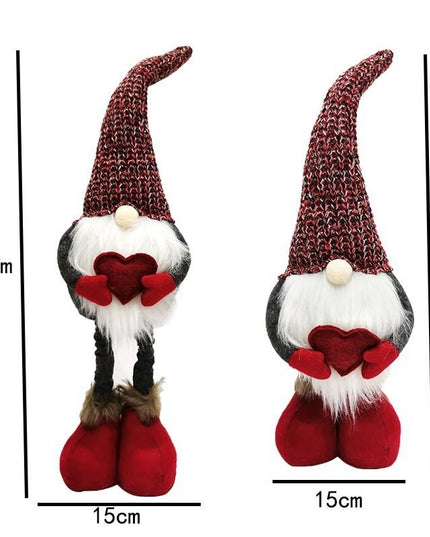 Figurina Decorativa, Pentru Craciun, Spiridus, Omul Padurii Indragostit, Picioare Telescopice, Inaltime reglabila 42 -