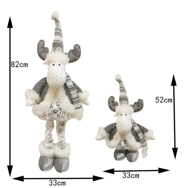 Figurina Decorativa, Pentru Craciun, Ren, Picioare Telescopice, Inaltime Reglabila 52- , Pantaloni Luciosi