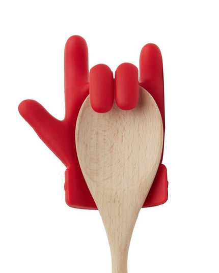 Suport Capac Anti- Varsare, Suport Lingura pentru Oala, Model in Forma de Deget, din Silicon