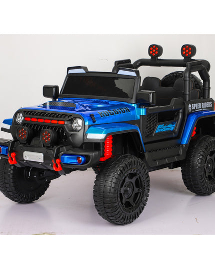 Masina Electrica pentru Copii, Off-Road, Conectare Bluetooth, telecomanda, Tractiune Spate, Lumina Intermitenta, Baterie 12V 7Ah, 120 x 63 x