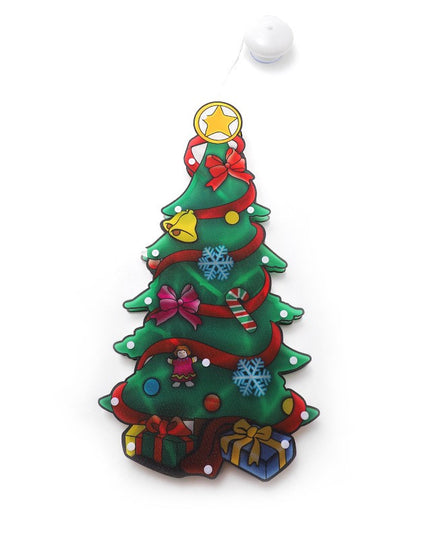 Decoratiune de Craciun pentru fereastra brad, cu LED-uri