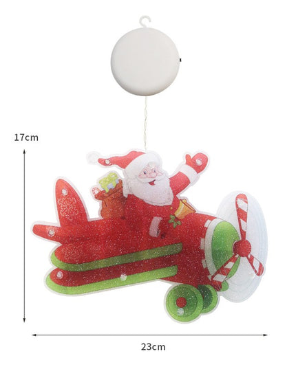 Decoratiune de Craciun pentru fereastra Avion, cu LED-uri