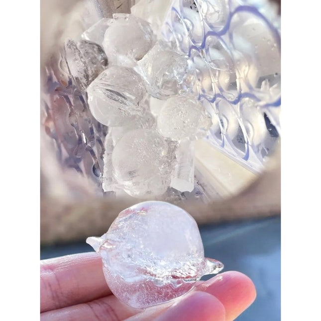 Forma pentru Gheata 1 Portabila, Tavita sub Forma de Sticla, Diametru , Multifunctional, 17 Bilute de Gheata,Culoare