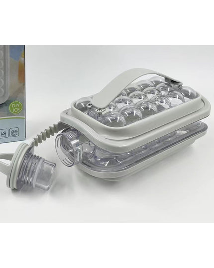 Forma pentru Gheata 1 Portabila, Tavita sub Forma de Sticla, Diametru , Multifunctional, 17 Bilute de Gheata,Culoare