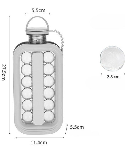 Forma pentru Gheata 1 Portabila, Tavita sub Forma de Sticla, Diametru , Multifunctional, 17 Bilute de Gheata,Culoare