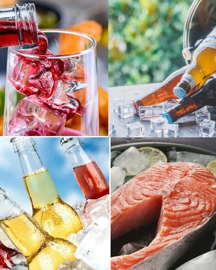 Forma pentru Gheata, 6 Forme Patrate cu Capac, din Silicon