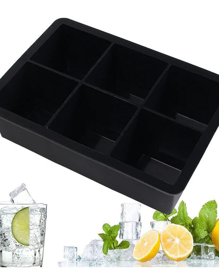Forma pentru Gheata, 6 Forme Patrate cu Capac, din Silicon