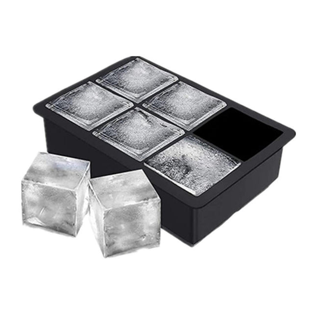 Forma pentru Gheata, 6 Forme Patrate cu Capac, din Silicon