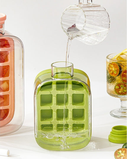 Forma de Gheata, 2in1, Tip Sticla cu Pai, 500 ml, 12 Cuburi