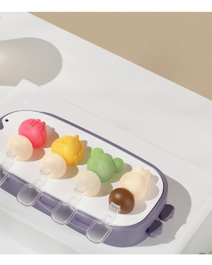 Forma pentru inghetata 4 compartimente, forme cu animalute, materialsilicon si ABS