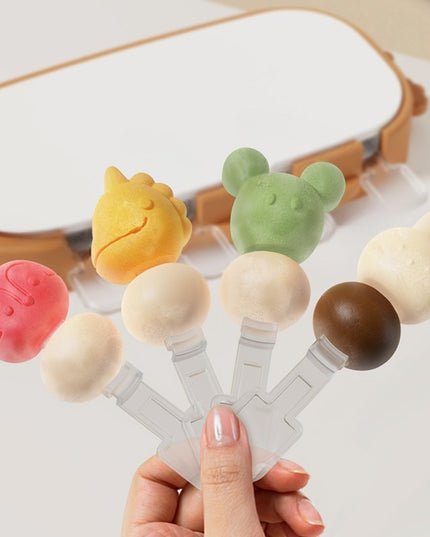 Forma pentru inghetata 4 compartimente, forme cu animalute, materialsilicon si ABS