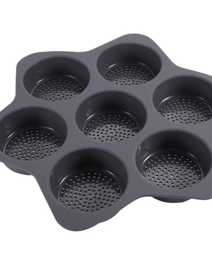 Forme de Silicon pentru Copt, 7 Forme Rotiunde, pentru Burgeri si Prajituri