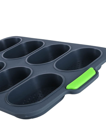 Forme de Silicon pentru Copt, 8 Forme Ovale, pentru Paine si Prajituri