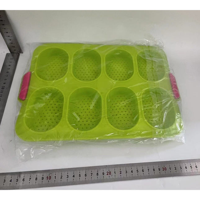 Forme de Silicon pentru Copt, 8 Forme Ovale, pentru Paine si Prajituri