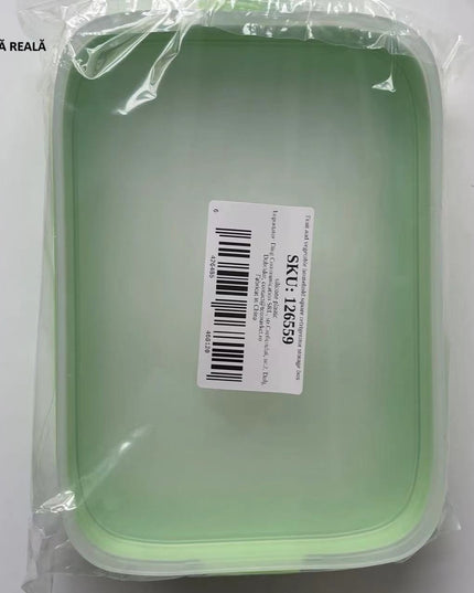 Recipient de Depozitare Alimente, Etans, pentru Frigider, din Plastic, Mentinere Proaspata, Reutilizabil, Rezistent la Temperaturi Extreme