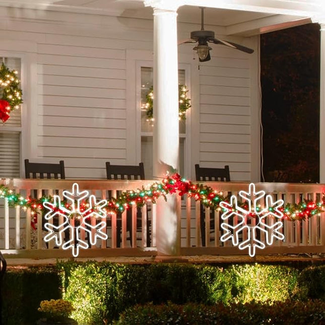 Fulg de Nea Luminos, 96 Led, cu Joc de Lumini, Transformator Inclus