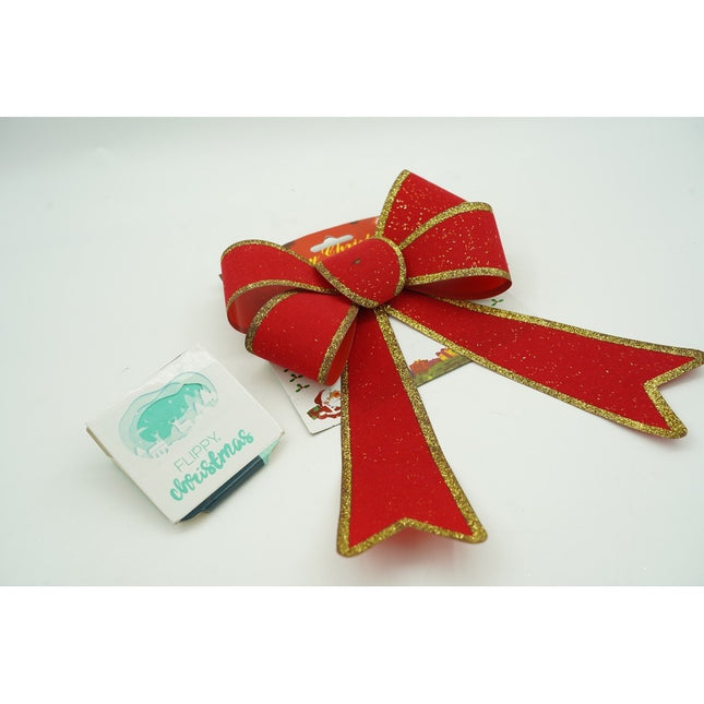 Funda pentru brad, Rosie, cu margini aurii,PVC