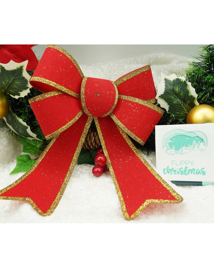 Funda pentru brad, Rosie, cu margini aurii,PVC