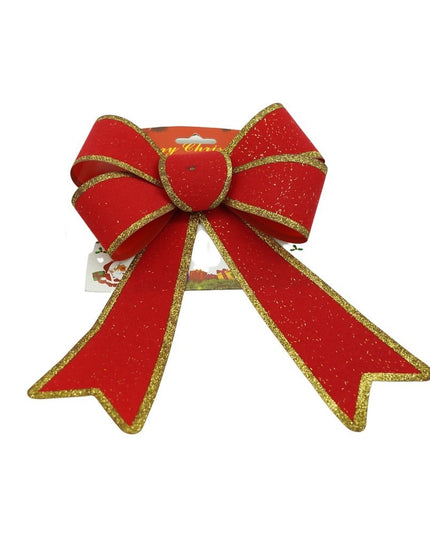 Funda pentru brad, Rosie, cu margini aurii,PVC