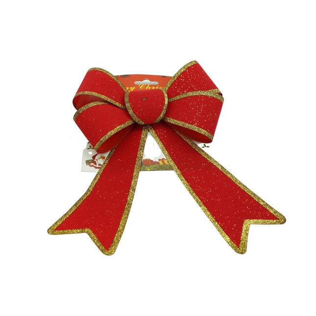 Funda pentru brad, Rosie, cu margini aurii,PVC