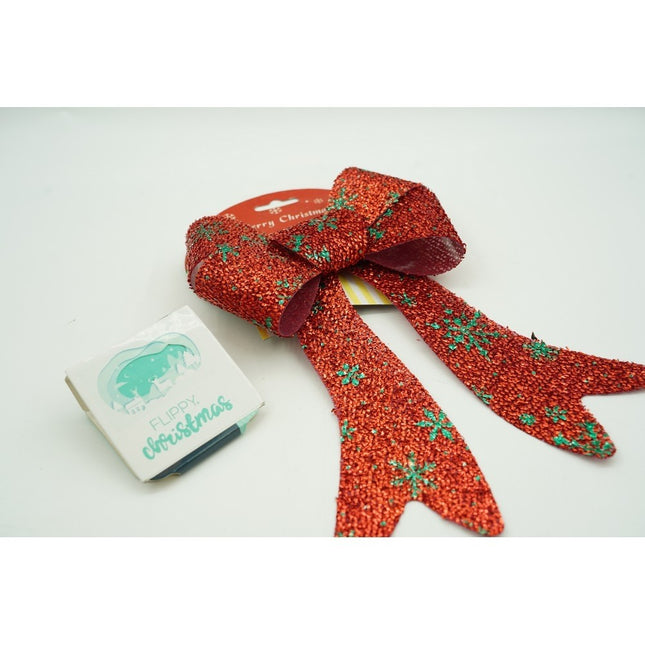 Funda pentru brad, Rosie, model de nea, cu sclipici,din poliester