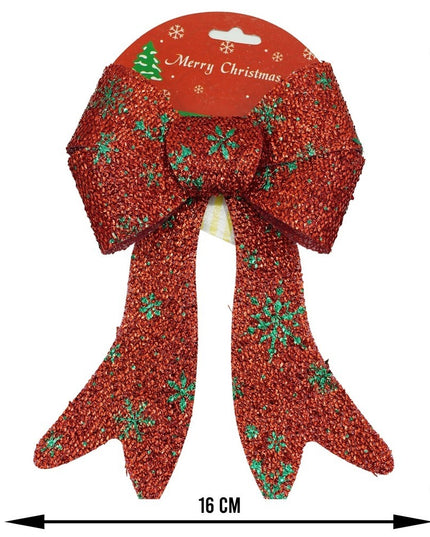 Funda pentru brad, Rosie, model de nea, cu sclipici,din poliester