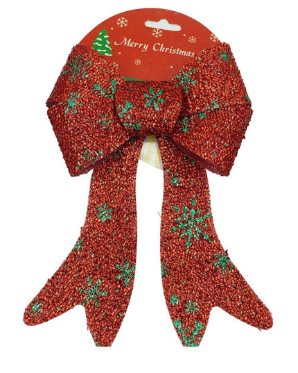 Funda pentru brad, Rosie, model de nea, cu sclipici,din poliester